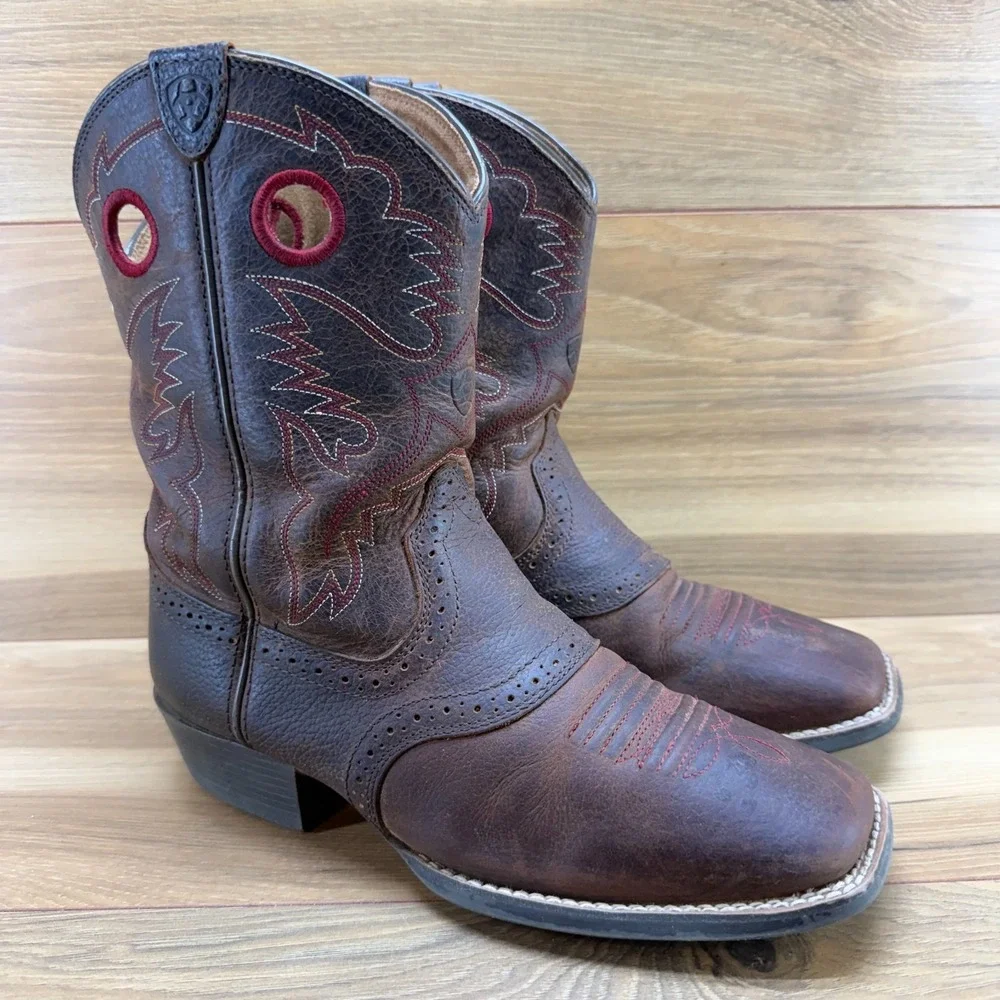 Ariat Heritage Roughstock Kids Youth Size 5.5 Western‎ Boots Square Toe